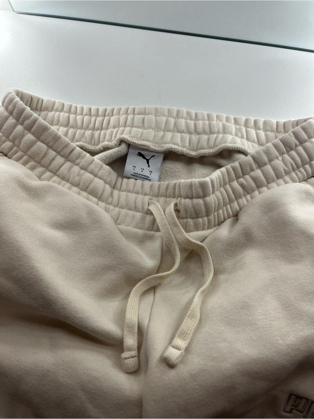 Puma Kids Cream Drawcord Sweatpants
